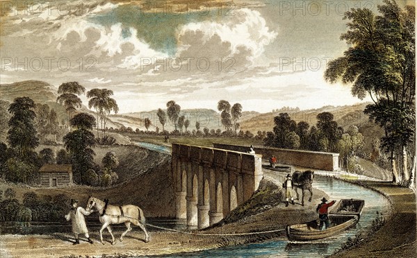 Rolle aqueduct near Torrington, Devon, England