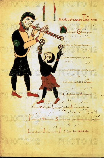 Jongleur and an acrobat or juggler