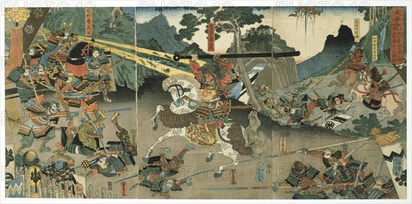 Battle scene from the series "The Forty-seven Faithful Samurai"