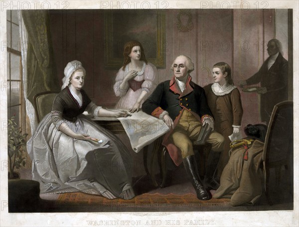 Schussele, Washington and his family