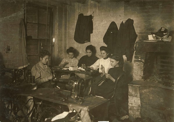 Group of women in a New York sweatshop