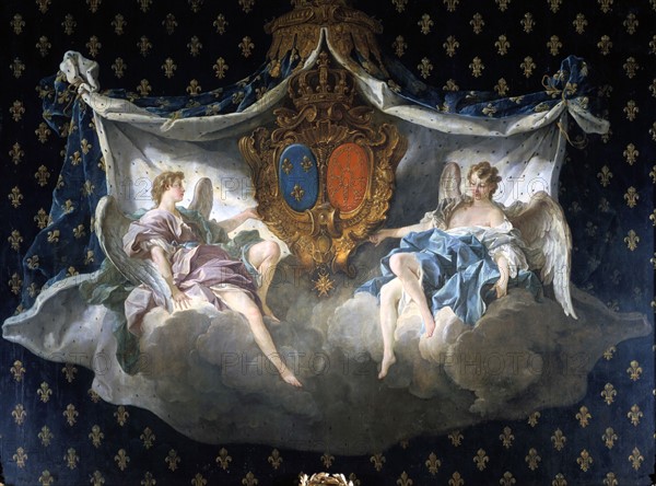 Allegory of the arms of France and Navarre