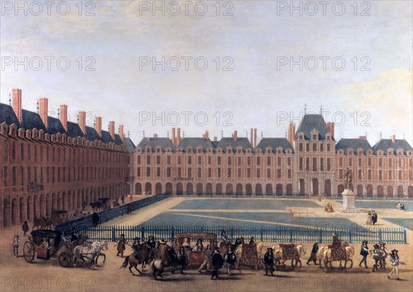 La Place Royale ; Passage du carrosse du Roi