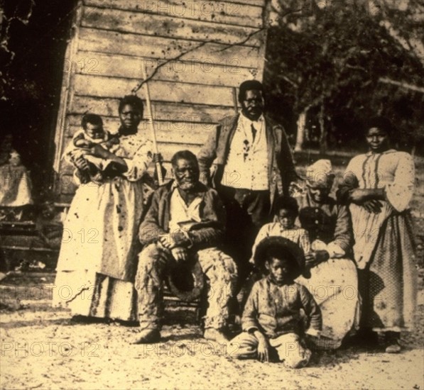 Slave family in South America