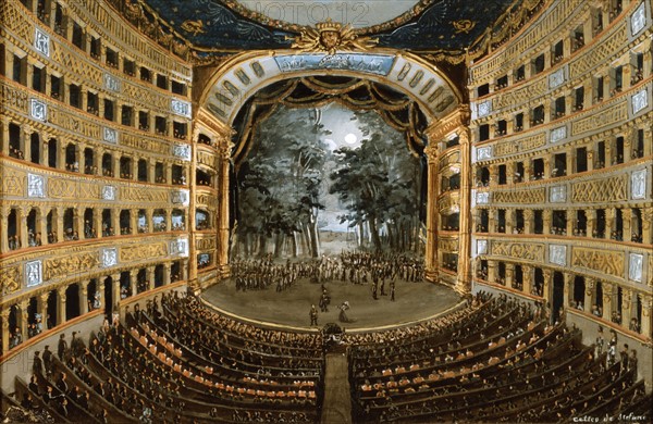 Stefano, Naples : Intérieur du théâtre San Carlo