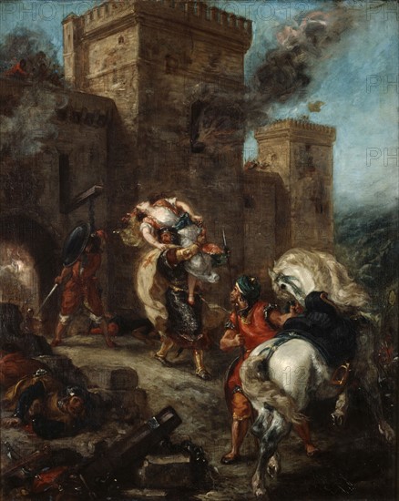 Delacroix, Rebecca enlevée par le Templier