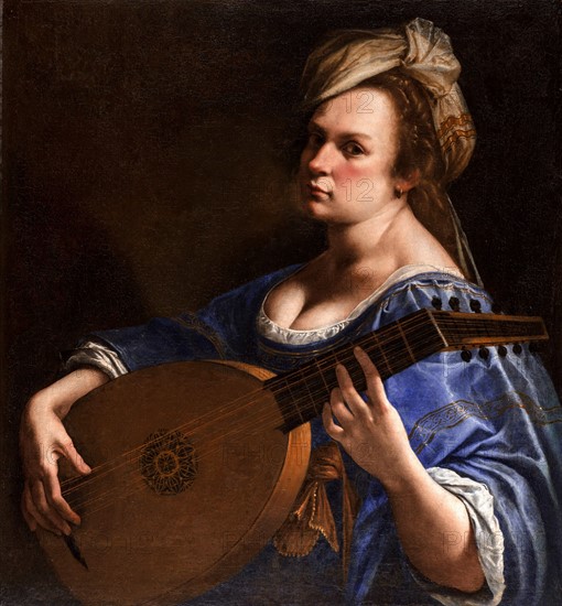 Gentileschi, Autoportrait en joueuse de luth