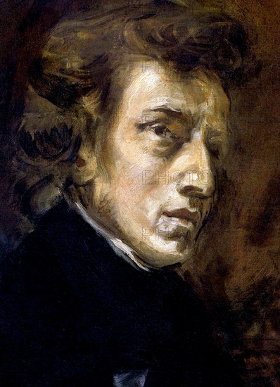 Delacroix, Portrait de Frédéric Chopin (détail)