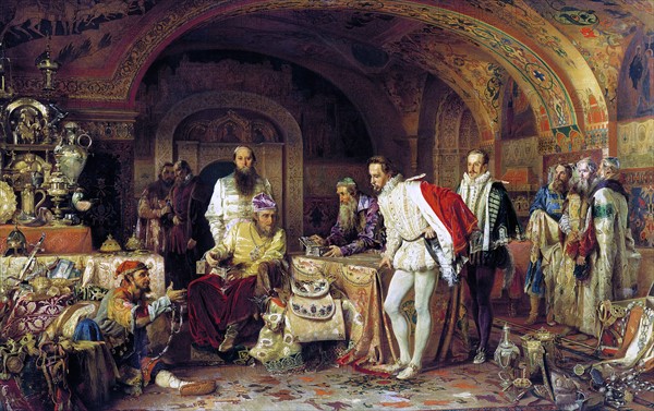 Ivan the Terrible Showing His Treasures to Jerome Horsey, by Alexander Litovchenko