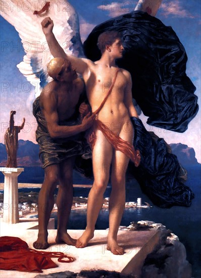 Frederic Leighton  Icarus and Daedalus c 1869 Oil on canvas