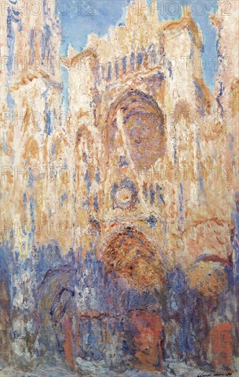 Monet, Cathédrale de Rouen, effet de soleil, fin de journée