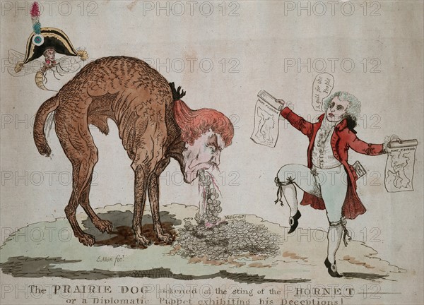 Cartoon against Thomas Jefferson's