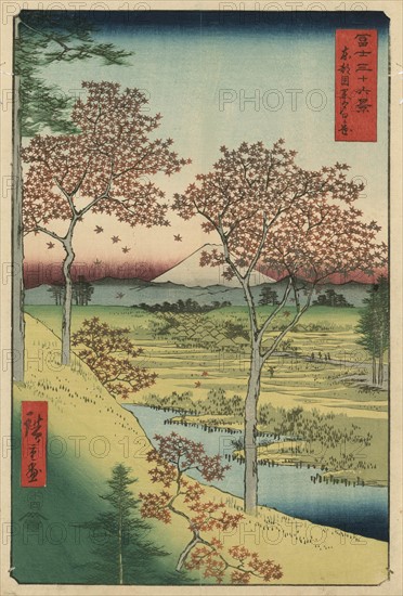 Twilight Hill at Meguro: From 'Thirty-six View of Mount Fuji'  1858