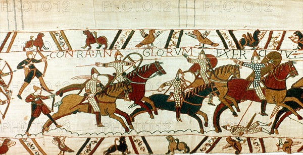 Bayeux Tapestry 1067:  Battle of Hastings, 14 October 1066