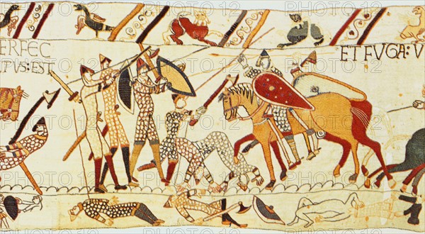 Bayeux Tapestry 1067:  Battle of Hastings, 14 October 1066