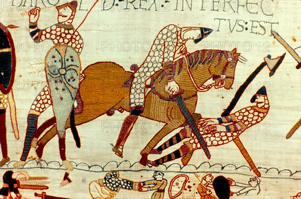 Bayeux Tapestry 1067: Battle of Hastings, 14 October 1066