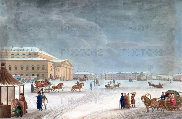 View of the Great Theatre Square in St Petersburg