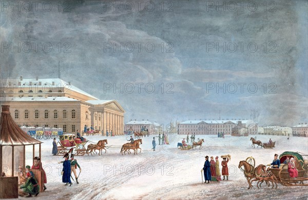 Vue de la Place du Théâtre à Saint Pétersbourg