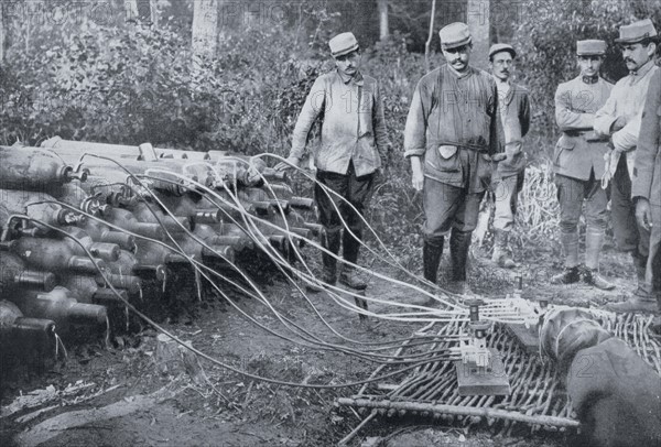 Première guerre mondiale : Gonflage d'un ballon captif