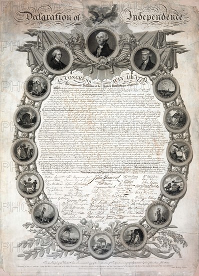 Facsimile of the original draft of the Declaration of Independence