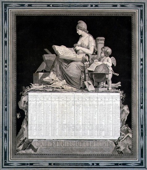 Calendrier français républicain pour 1794