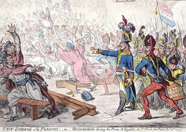 Exit Liberte al Francois! Or Buonaparte closing the Farce of Egalite