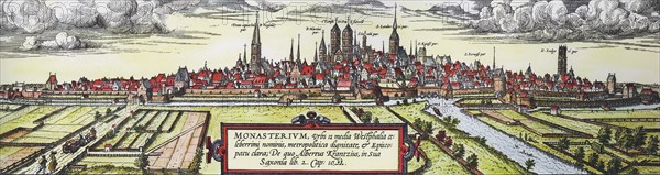 Vue panoramique de la ville de Münster
