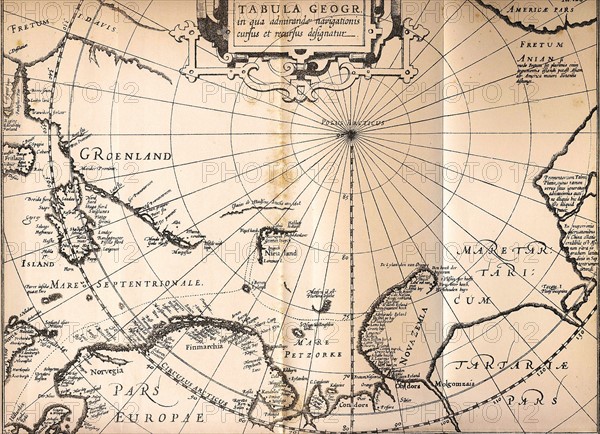 Map of 1611 of the third voyage of William Barentsz