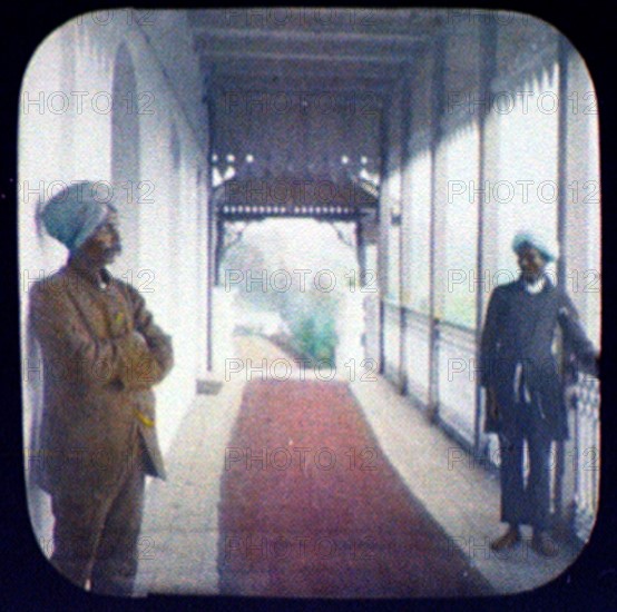 Two turbaned servants