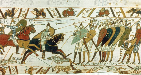 La tapisserie de Bayeux, bataille de Hastings