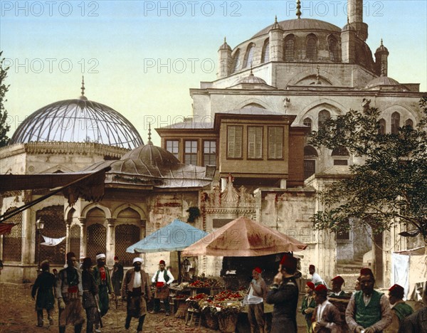 Mosque and street scene at Scutari