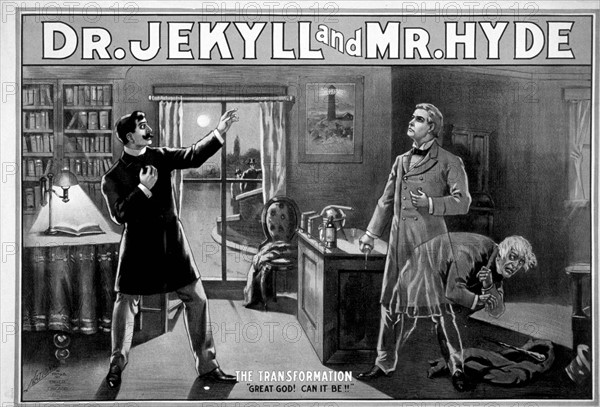 Poster depicting Dr Jekyll and Mr Hyde