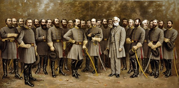 Portrait de groupe du Général Robert E. Lee