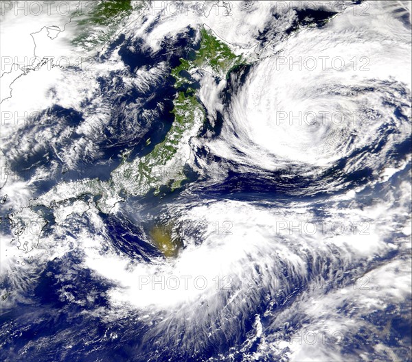 Satellite image of the Pacific Ocean