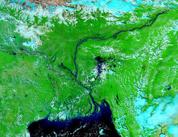 Image satellite des basses terres