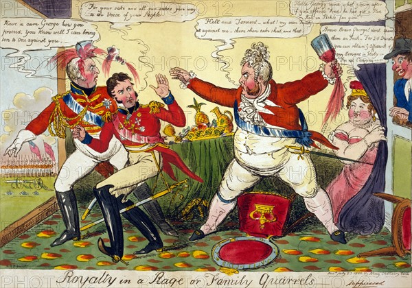 Cruikshank, Royalty in a Rage