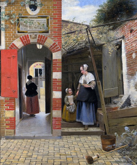 De Hooch, The Courtyard of a house in Delft