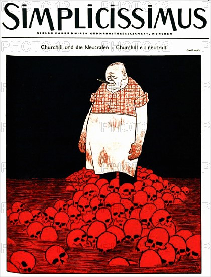 Couverture d'un magazine allemand "Simplicissimus"