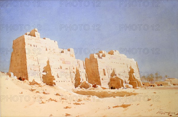 Lamplough, Le Huitième pylône à Karnak