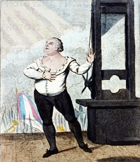 Cruikshank, The martyrdom of Louis XVI