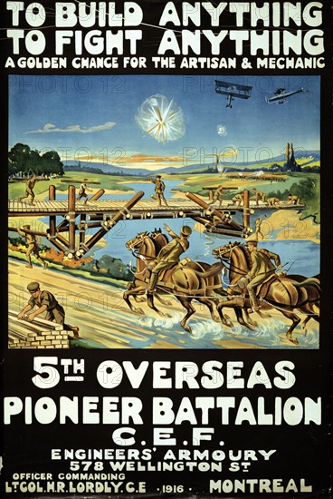 Première Guerre Mondiale, affiche de recrutement canadienne