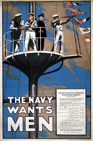Recruitment poster for the Royal Canadian Navy