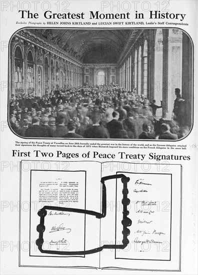 Signature of the Treaty of Versailles on 28 June 1919