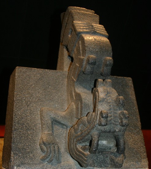 Stone figure of Xiuhcoatl