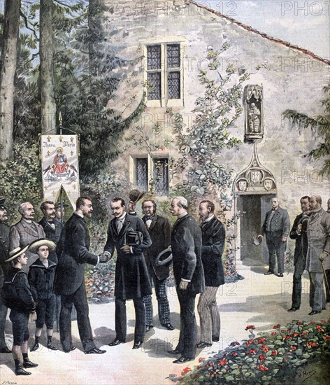 Grand Duke Constantine of Russia visiting the house of Joan of Arc at Domremy