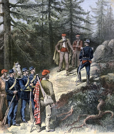 Arrest of the Corsican bandit Antoine Bella Corscia by French Gendarmes