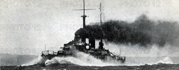 French Navy dreadnought Courbet-class battleship 'Paris'