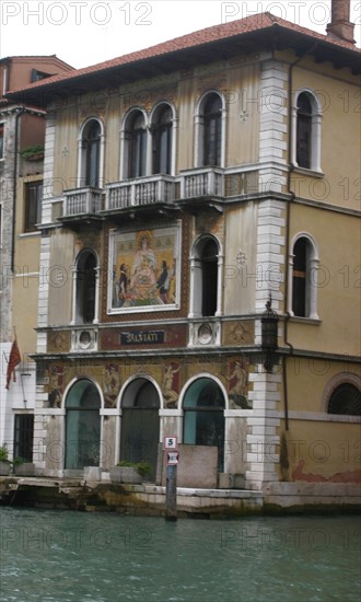 Pallazio along the frontage of the Grand Canal in Venice