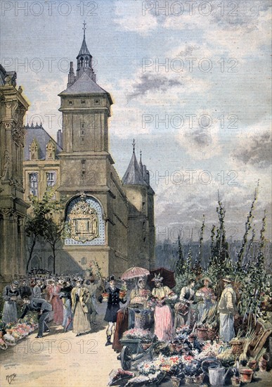 Flower market by the Palais de Justice