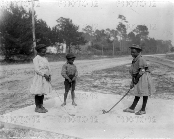 Three African American children